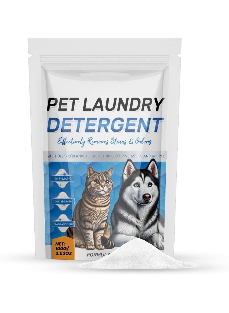 Pet Stain  Odor Remover for Laundry, Hypoallergenic Pet Laundry Detergent for Dog Beds, Cat Pee, Dog Drool, Pet Urine, Smell  Stains, Non-Toxic Formula for Sensitive Pets  Families, Unscented (Clear) - Image 1